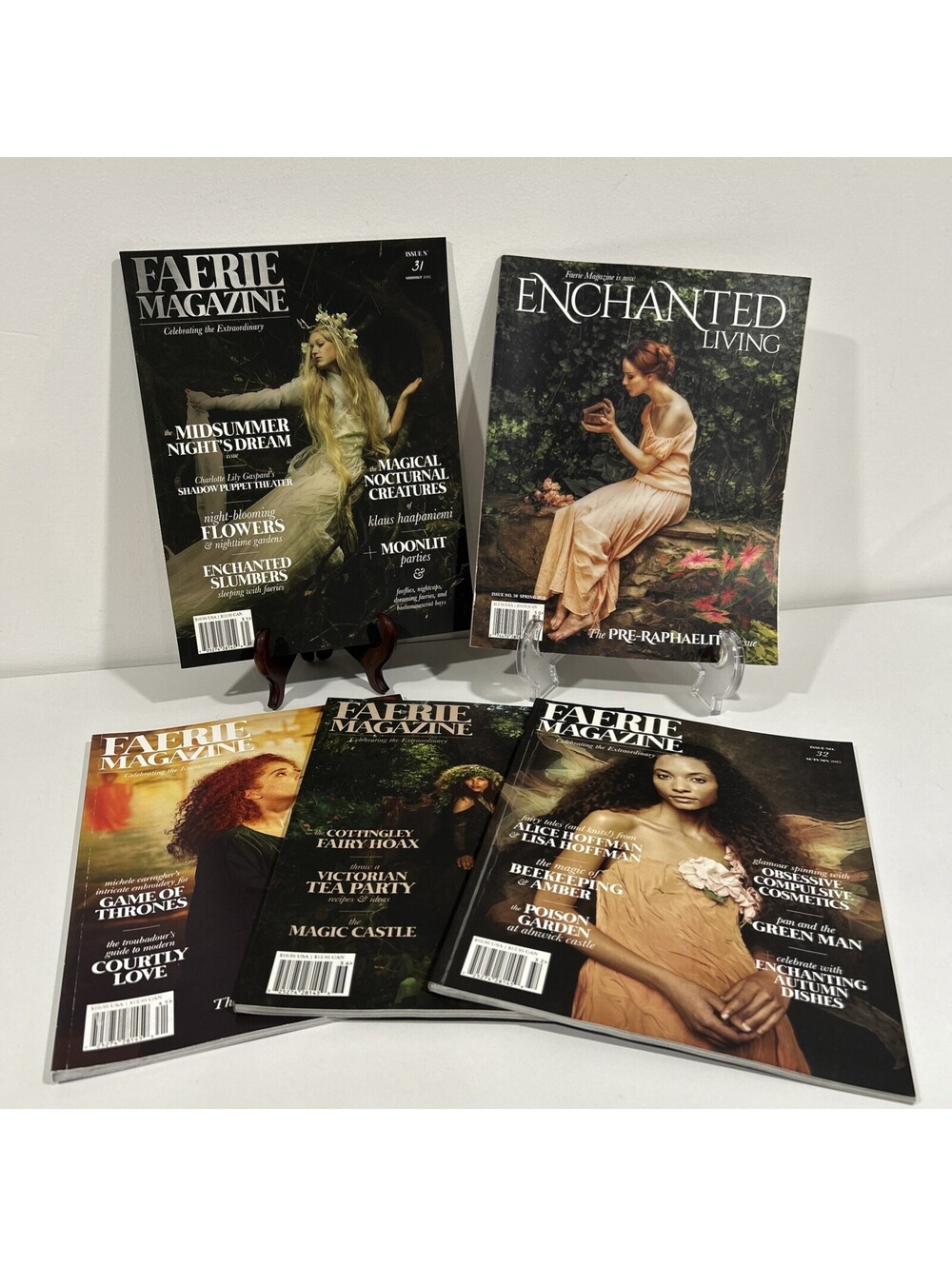 FAERIE MAGAZINE Issues 41 32 36 31 & ENCHANTED LIVING 50 Lot Magical Witch